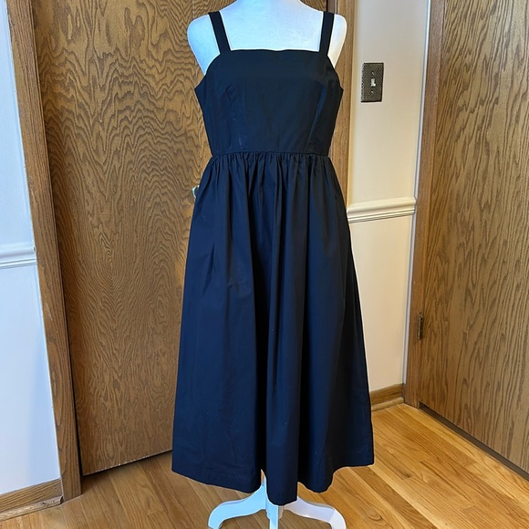 a new day Dresses & Skirts - A New Day black dress size medium with a tan Universal Thread cross body purse.